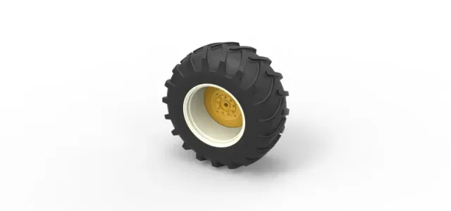 Rear wheel of Vintage Pulling tractor Scale 1:25 — Image 7 of 12