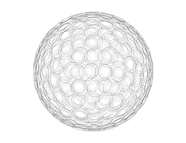 Wireframe Shape Geometric Golf Ball — Фото 5 из 7