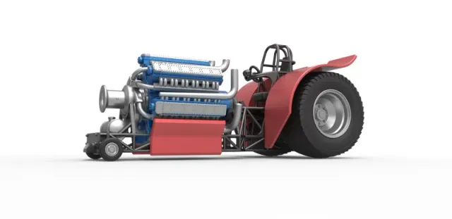 Diecast Pulling tractor with 42 cylinder Radial engine 1:25 — Image 2 of 31