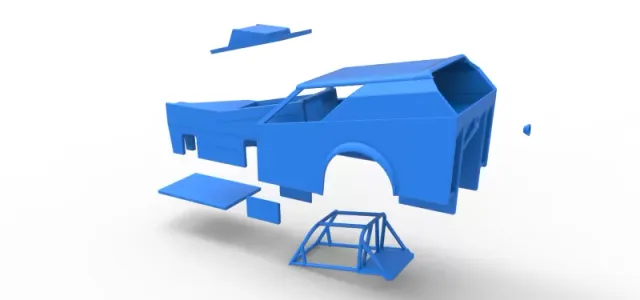 Shell of Vintage Dirt Modified stock car Version 7 Scale 1:25 — Фото 24 из 28