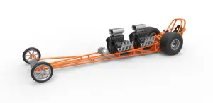 Diecast Front engine dragster with 2 V8 Scale 1:25