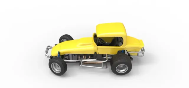Vintage Sprint car while turning Version 2 Scale 1:25 — Фото 8 из 29