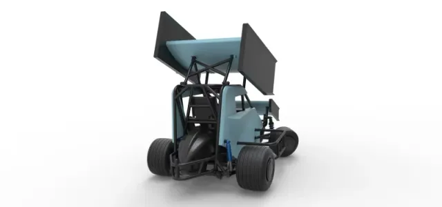 Winged 600 Micro sprint car while turning Scale 1:25 — Фото 18 из 31