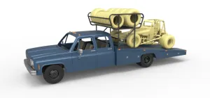 Vintage Transporter truck for Race car Version 2 Scale 1:25