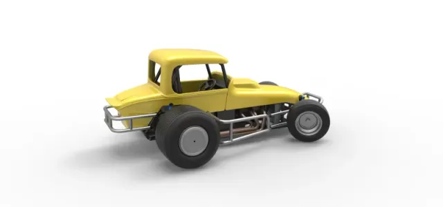 Vintage Sprint car while turning Version 2 Scale 1:25 — Фото 18 из 29
