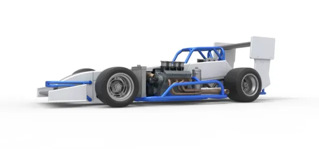 Supermodified front engine race car V4 Scale 1:25 — Фото 2 из 31
