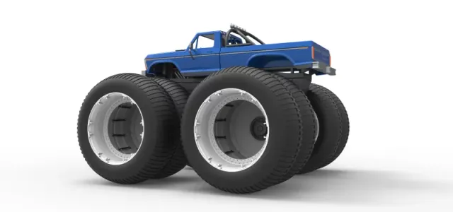 Diecast vintage Monster Truck with double wheels Scale 1:25 — Image 13 of 28