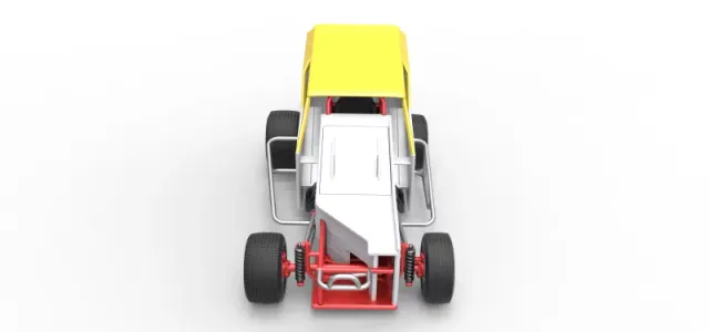 Vintage Dirt Modified stock car Version 7 Scale 1:25 — Image 8 of 27