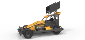 New Zealand Superstock car while turning Version 4 Scale 1:25