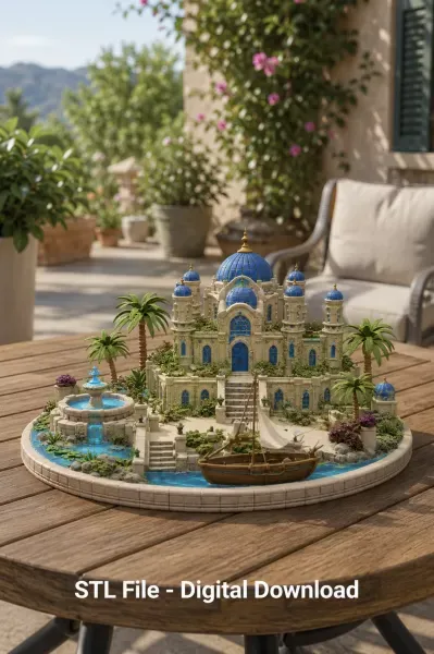 Azure Oasis Palace STL File for 3D Print — Фото 4 из 17