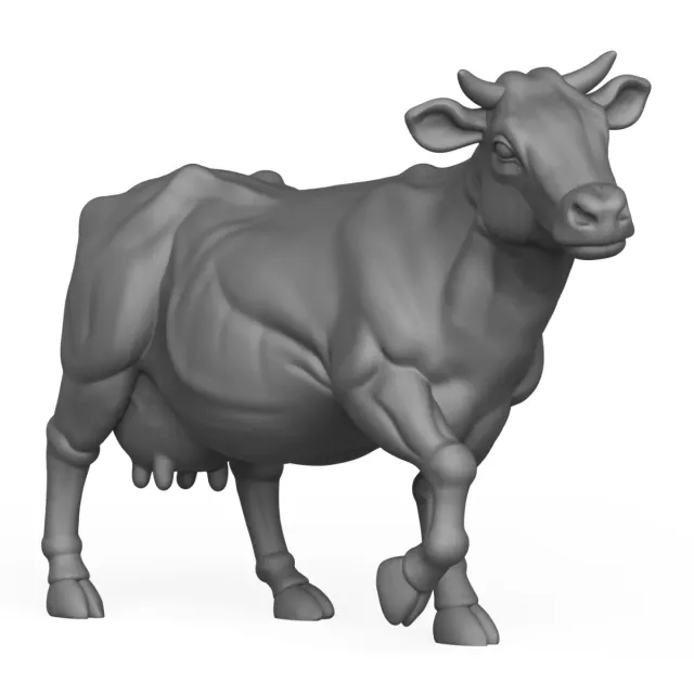 3D Printable Cow Walking Pose — Фото 6 из 6