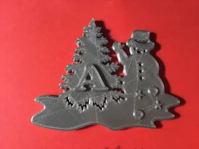 CHRISTMAS SNOWMAN 3D letters stl file — Фото 5 из 11