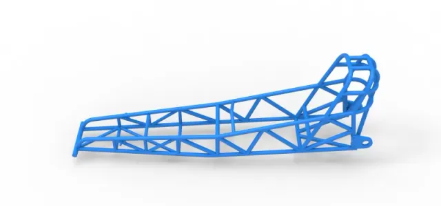 Frame of old school Front engine dragster Version 7 Scale 1:25 — Фото 7 из 13