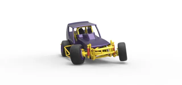 Vintage Northeast Dirt Modified stock car while turning 1:25 — Фото 28 из 31