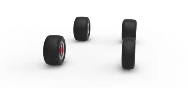 Wheel set of Northeast Dirt Modified stock car V6 Scale 1:25 — Фото 3 из 15
