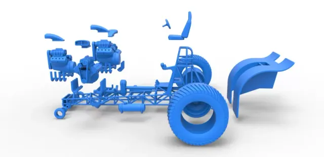 Diecast Pulling tractor with 4 engines V8 Version 6 Scale 1:25 — Image 28 of 31