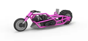 Top fuel Dirt dragster motorcycle Base Scale 1:25