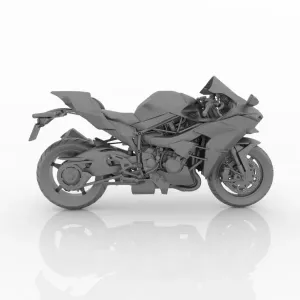 Kawasaki Ninja H2 3D Printed Motorcycle Model