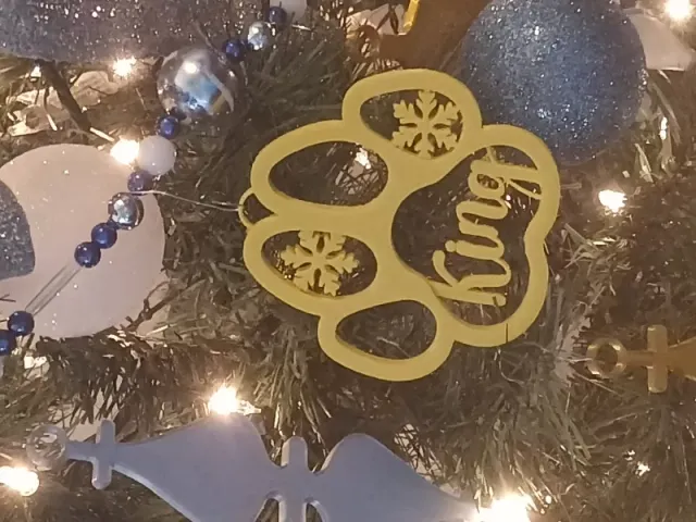 King Pet Dog Paw Print Christmas Ornament Decoration — Фото 2 из 2