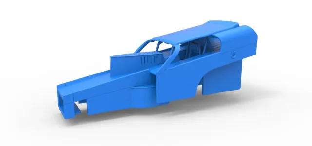 Shell of Vintage Dirt Modified stock car Version 2 Scale 1:25 — Image 17 of 17