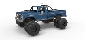 Diecast vintage Monster Truck with double wheels Scale 1:25