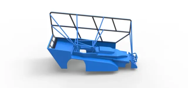 Shell of Northeast Dirt Modified stock car with side wing 1:25 — Фото 16 из 29