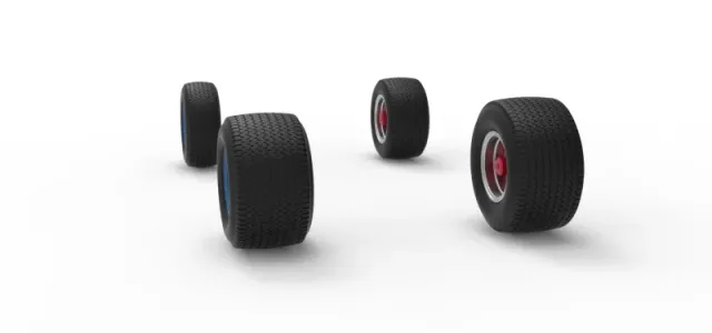 Wheel set of Northeast Dirt Modified stock car V6 Scale 1:25 — Фото 9 из 15