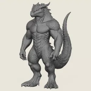 Monster Lizard Print Ready 3D Model