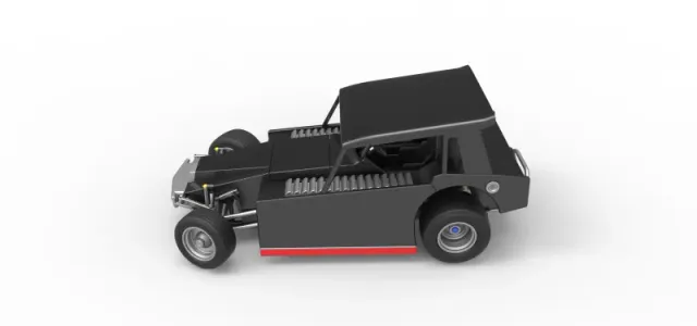 Vintage Dirt Modified stock car V6 while turning Scale 1:25 — Фото 10 из 31