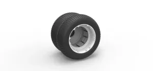 Diecast Double Wheel from vintage monster truck Scale 1:25