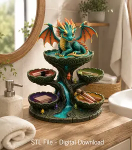 Baby Dragon Organizer Tree STL File for 3D Print