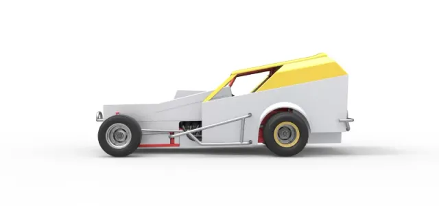 Vintage Dirt Modified stock car Version 7 Scale 1:25 — Image 9 of 27