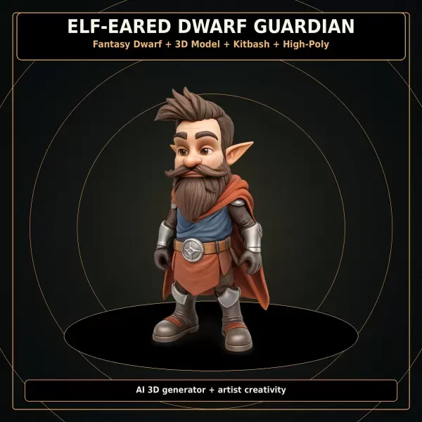 Dwarf Heroes Fantasy Warrior Kitbash Pack – High-Poly 10 Char — Фото 2 из 22