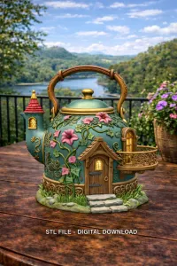 Fantasy Teapot Fairy House – STL File 3D Print