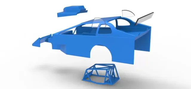 Shell of Northeast Dirt Modified stock car Version 2 Scale 1:25 — Фото 22 из 24