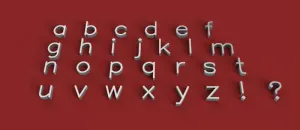 SIMPLEX font lowercase 3D letters STL file
