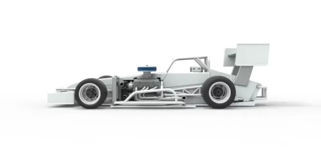 Supermodified front engine Winged race car V4 Scale 1:25 — Фото 24 из 30
