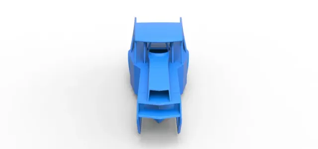 Shell of Vintage Dirt Modified stock car Version 5 Scale 1:25 — Image 6 of 26