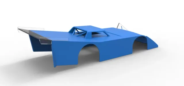 Shell of Vintage Dirt late model Race car Version 5 Scale 1:25 — Фото 14 из 25