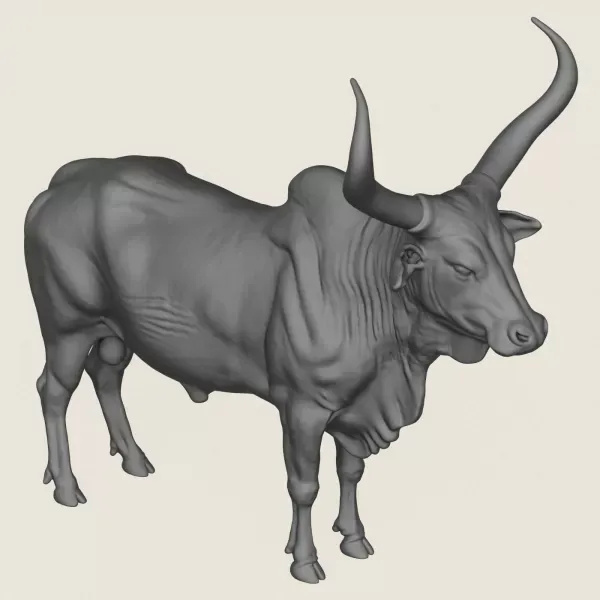Indian Bull Print Ready 3D Model — Фото 4 из 5