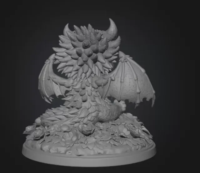 Cute Flower Dragon STL File 3D Print — Фото 9 из 12