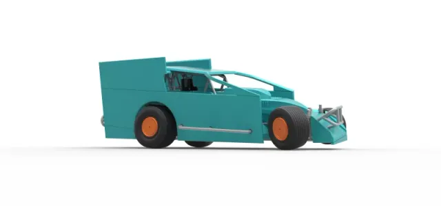 Northeast Outlaw Dirt Modified stock car while turning 1:25 — Фото 23 из 29