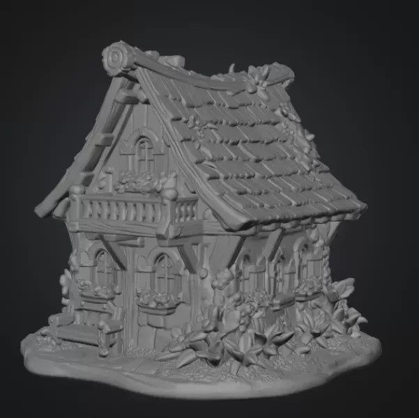 Enchanted Bloom Cottage STL File for 3D Printing — Image 11 of 13