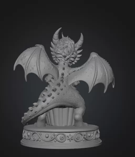 Cute Fantasy Dessert Dragon STL for 3D Printing — Фото 10 из 13
