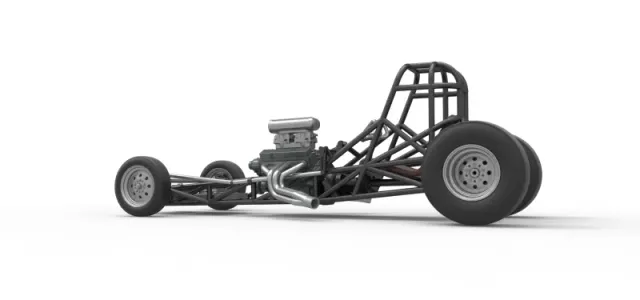 Vintage Front engine dragster Base Version 4 Scale 1:25 — Фото 13 из 26