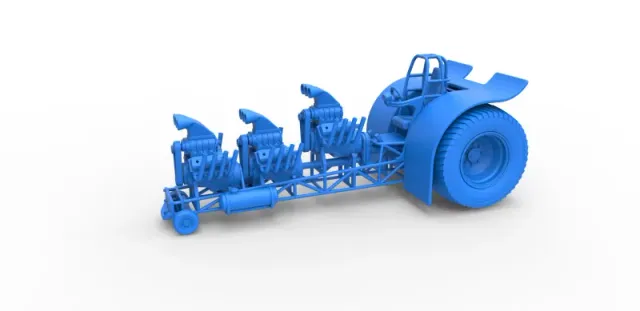 Diecast Pulling tractor with 3 engines V8 Scale 1 to 25 — Image 12 of 30