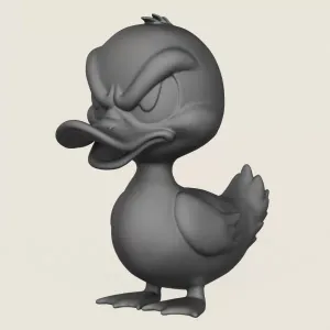 Cartoon Duck Print Ready 3D Model