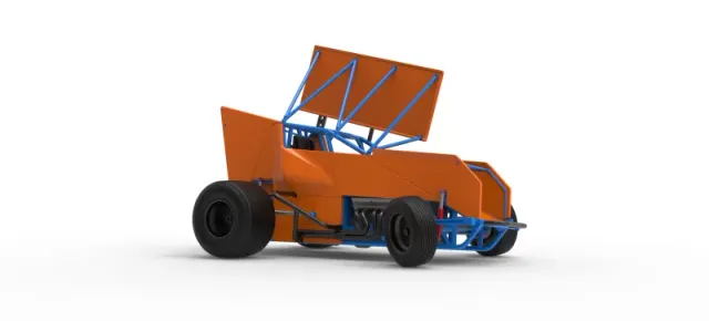 Winged Sprint car Version 2 while turning Scale 1:25 — Фото 25 из 30
