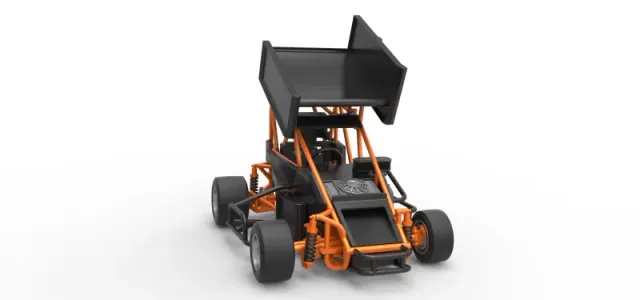 Pavement Winged 600 Micro sprint car Scale 1:25 — Фото 26 из 31