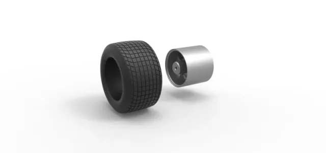 Wheel of Vintage Dirt race car V3 Scale 1:25 — Image 11 of 12